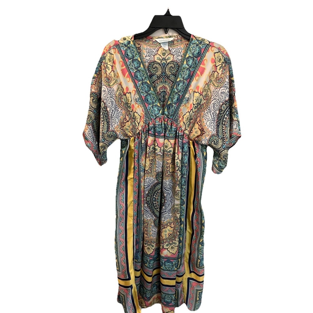 Sundance Dress Bella Verona Boho Mixed Print Sz Small Resort Vacation - Picture 2 of 8